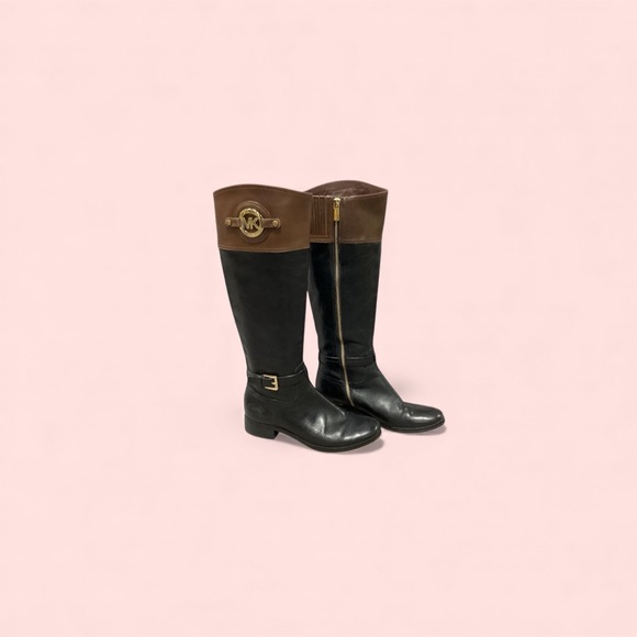 Michael Kors Black & Brown Riding BootsWomen's 6.5